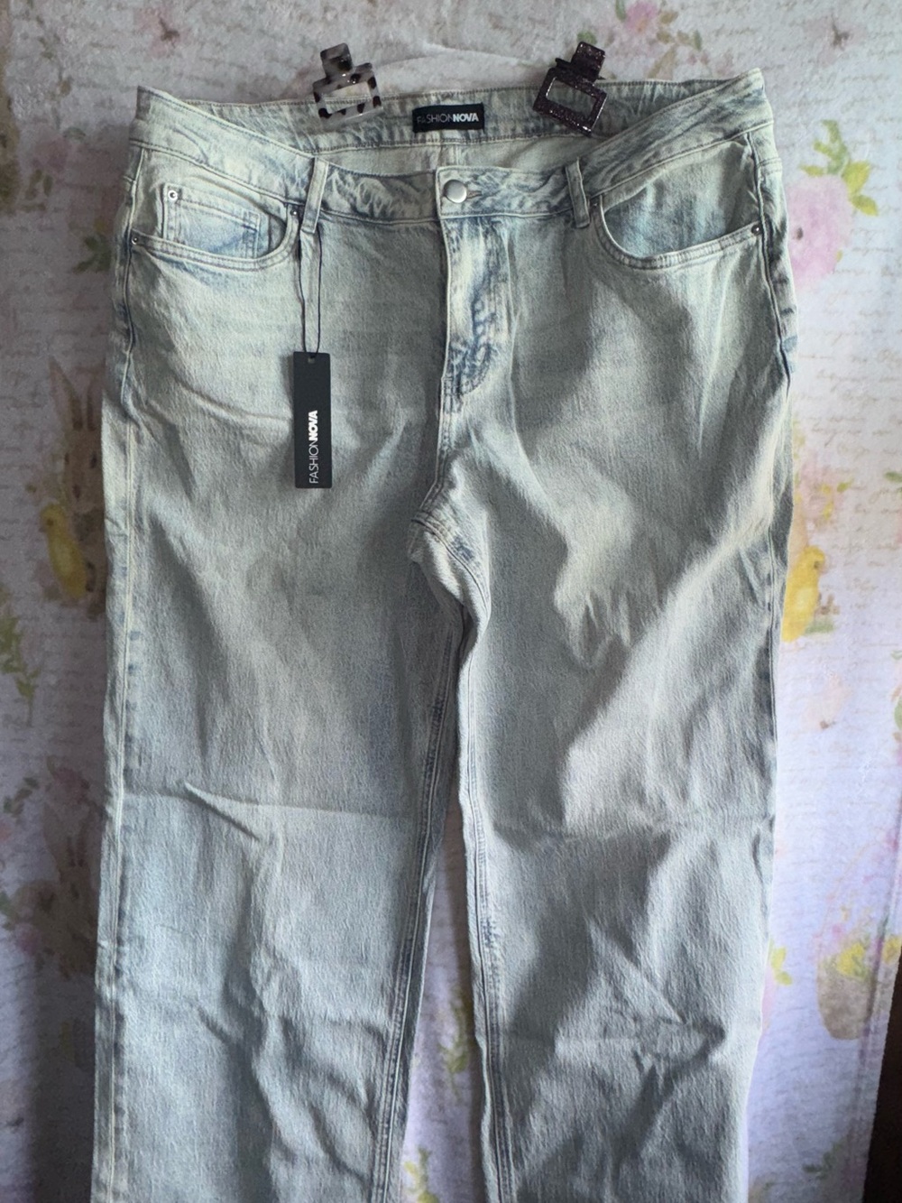 Fashion Nova Light Wash Wide Leg Jeans